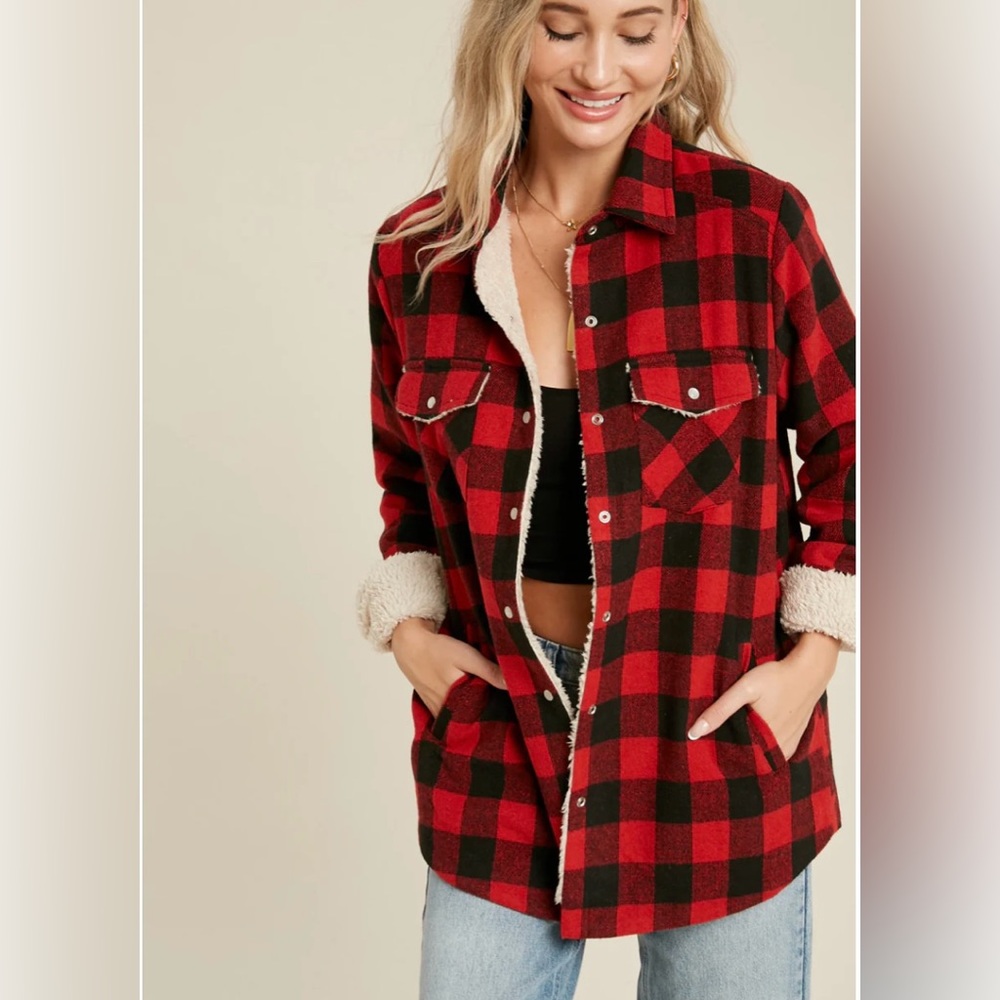 SHERPA lined Shacket ♥️ - Picture 5 of 8